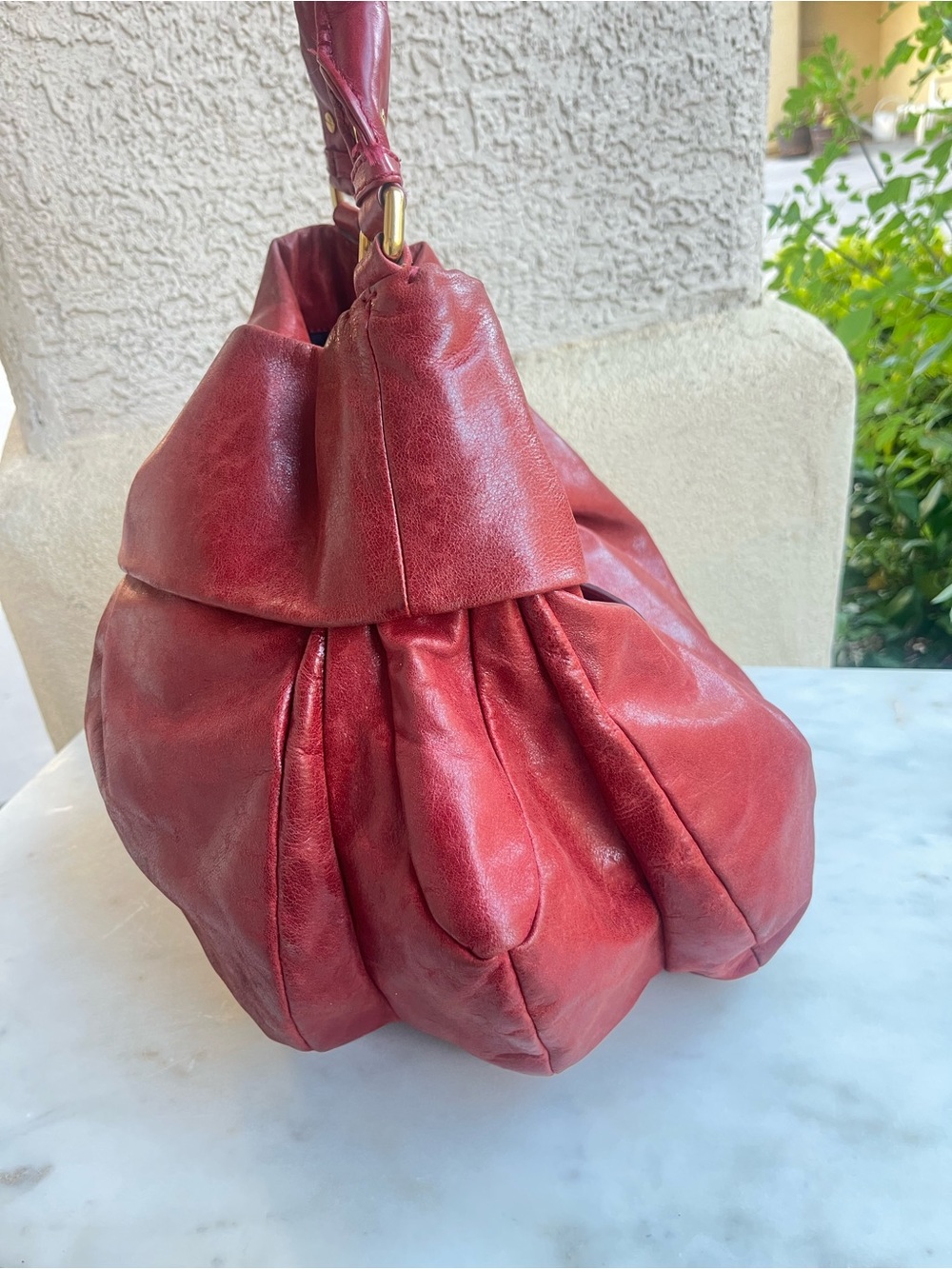 Marc Jacobs red leather hobo - Picture 5 of 13